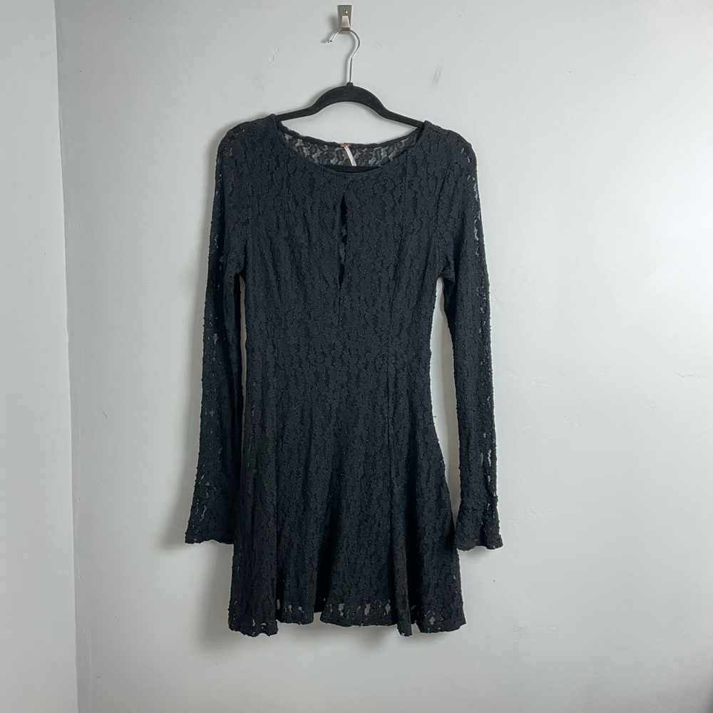 Free People Lace Keyhole Neck Dress Sz L